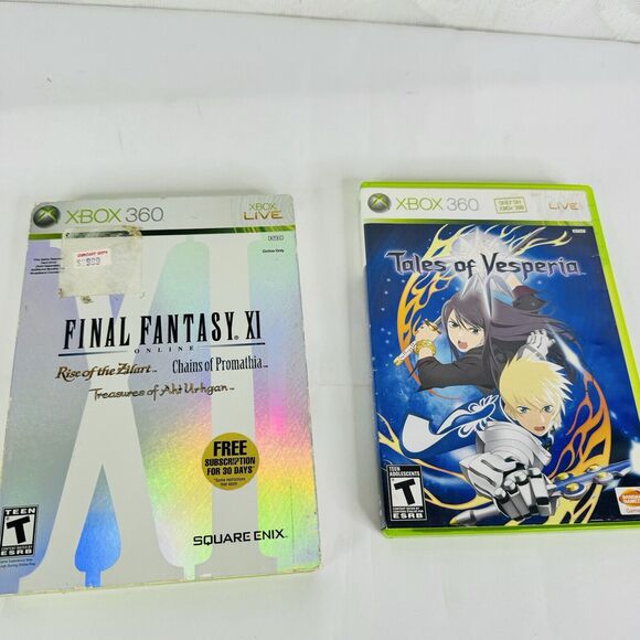 5 for $25| Final Fantasy XI Online & Tales Of Vesperia (Xbox 360) CIB - Picture 1 of 7